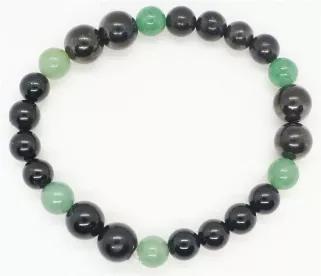 Shungite Black Tourmaline Crystal Bracelet - Anti EMF 5G Shungite & Black Tourmaline Bracelet for Men/Women/Children