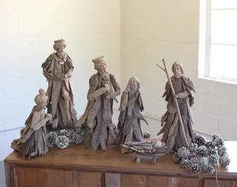 Set Of Six Driftwood Nativity Set