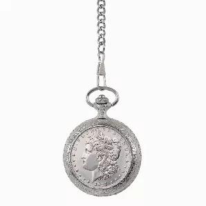 Brilliant Uncirculated Morgan Silver Dollar Coin Pocket Watch