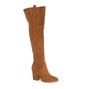 Yoki Womens Over the Knee Western Boots