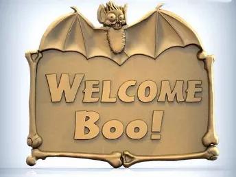 BOO Welcome Sign