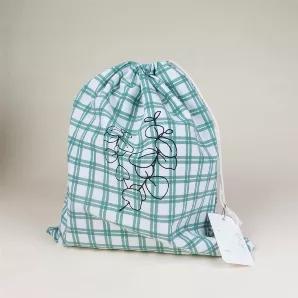 Green Plaid - Reusable Cloth Gift Bag