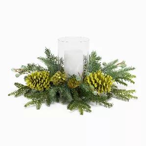 Mixed Pine Candle Holder 18"D x 7.75"H PVC