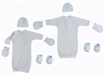 Bambini Preemie Boys Gowns, Caps, Booties and Mittens