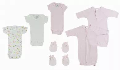 Bambini Preemie Girls Onezies, Gowns and Mittens