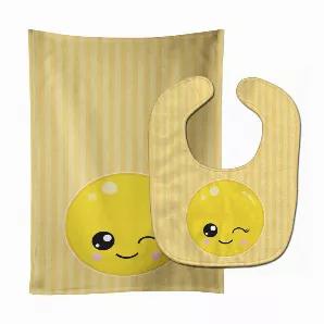 Emoji Baby Bib & Burp Cloth