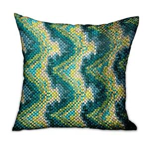 Plutus Montage Haven Green Geometric Luxury Throw Pillow