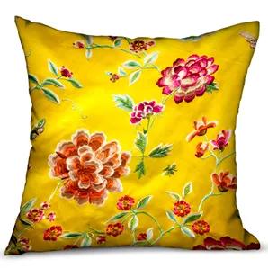 Plutus Heavenly Peonies Yellow Floral Luxury Throw Pillow