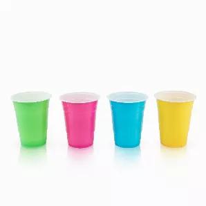 16 Oz Bright Color Plastic Cups, Set Of 24 By True
