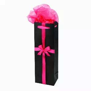 Black And Pink Wine Gift Bag By Cakewalk